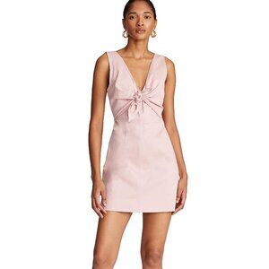NWT Halston Keeler Twist-Front Twill Minidress SIZE 2